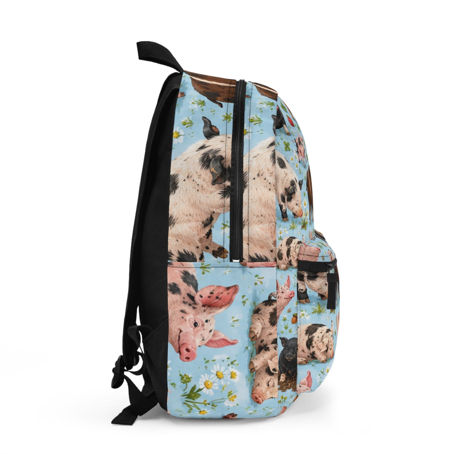Cute Farm Pig Print Backpack — Kids & Animal Lovers School Bag