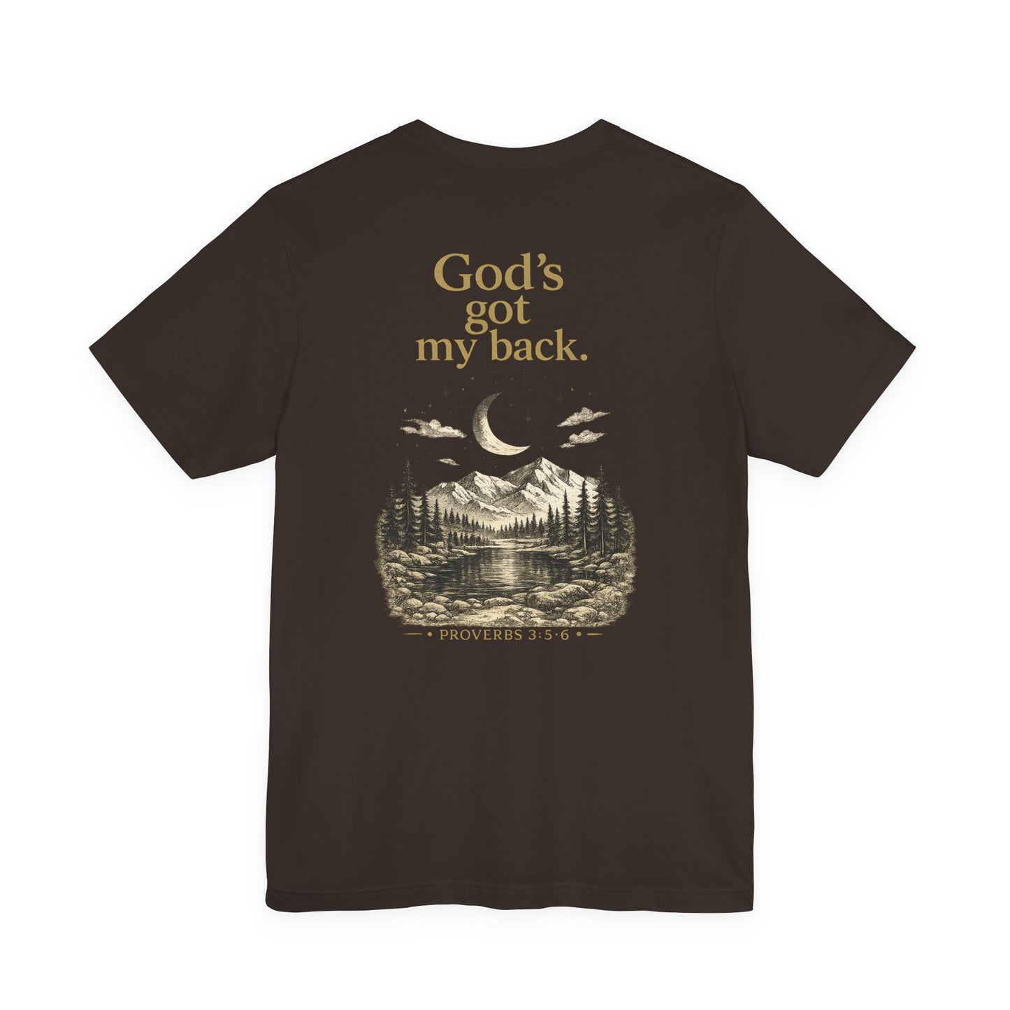 God’s Got My Back Tee — Faith-Based Mountain Graphic T-Shirt