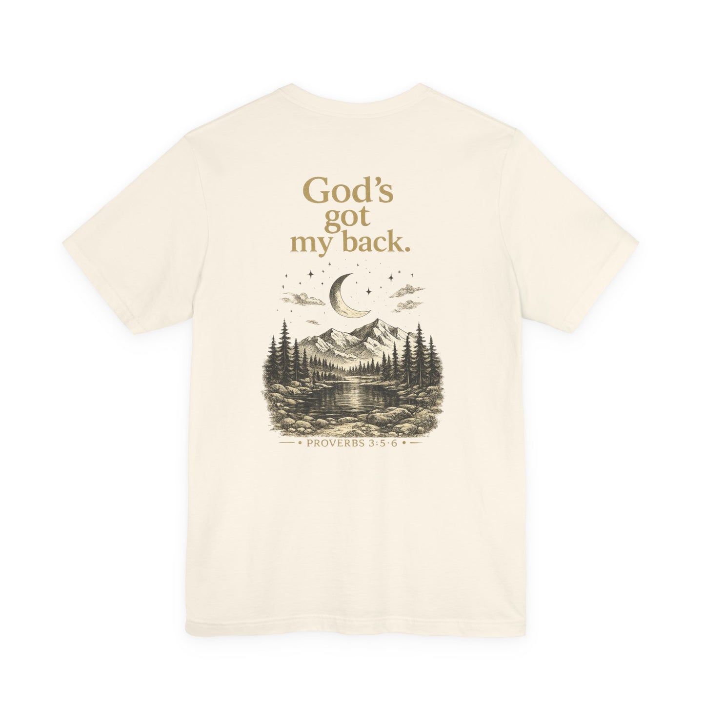 God’s Got My Back Tee — Faith-Based Mountain Graphic T-Shirt