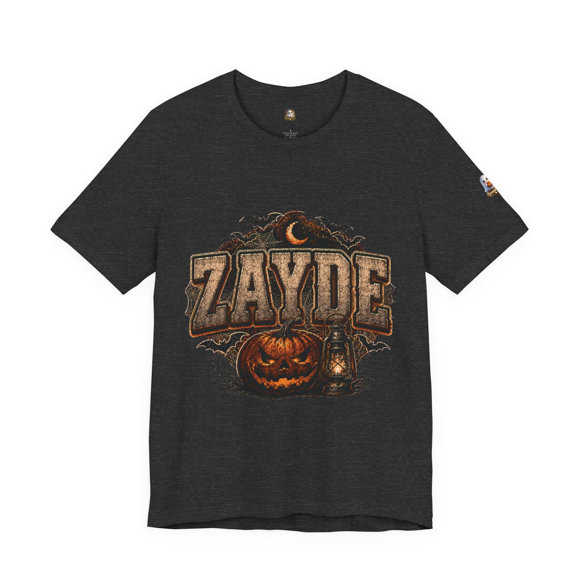Halloween Pumpkin Name Tee — “ZAYDE” Vintage Spooky Graphic T-Shirt