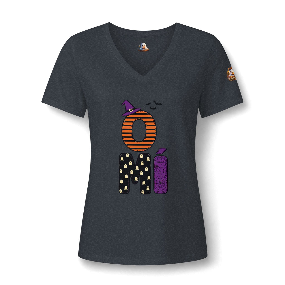 Women's V-Neck Tee — 'Omí' Halloween Mom Graphic Shirt