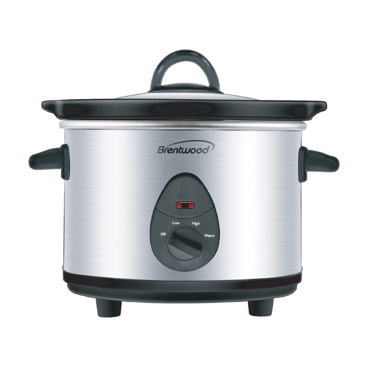 Brentwood 1.5 Quart Slow Cooker in Stainless Steel with 3 Settings